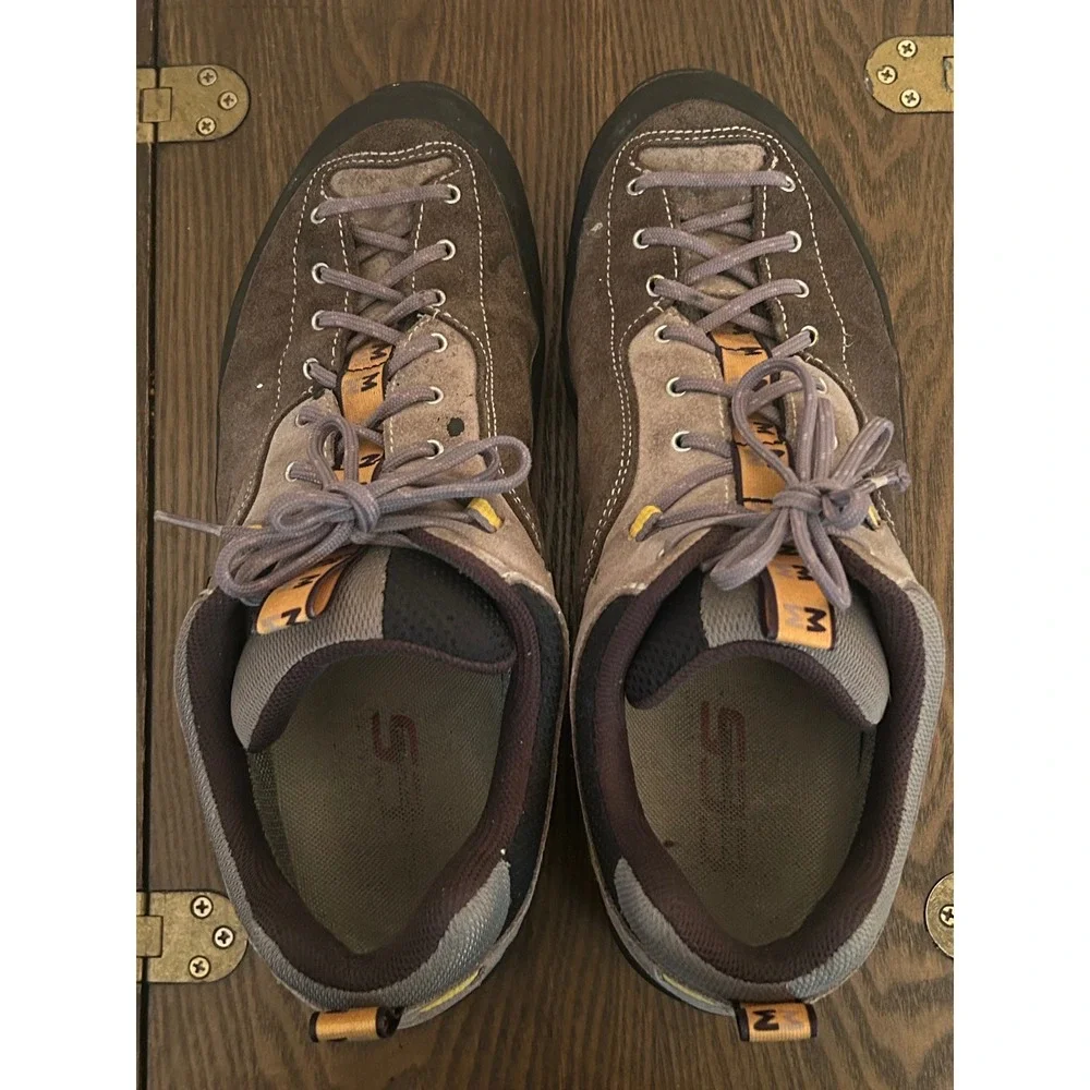 Garmont Dragontail Gore-Tex Hiking Shoes Men's Size 11.5 Gray & Yellow leather